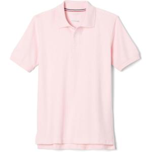 French Toast Boys Short Sleeve Pique Polo Shirt (Standard & Husky), Black, 10(Pink)