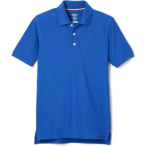 French Toast Boys Short Sleeve Pique Polo Shirt (Standard & Husky), Black, 10(Royal)