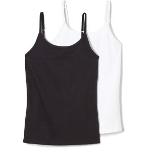 French Toast Girls 2-Pack Basic Cami Tops(Black/White)