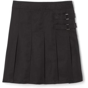 French Toast Girls Adjustable Waist Pleated-Front Two-tab Scooter(Black)