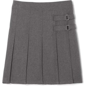 French Toast Girls Adjustable Waist Pleated-Front Two-tab Scooter(Heather Gray)