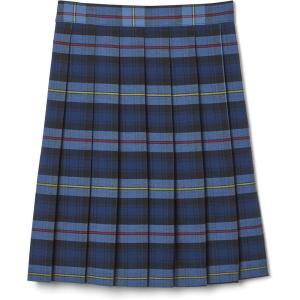French Toast Girls’ Plaid Pleated Skirt(Blue & Red Plaid)