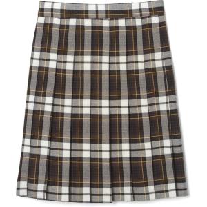 French Toast Girls’ Plaid Pleated Skirt(Brown Plaid)