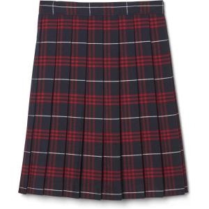 French Toast Girls’ Plaid Pleated Skirt(Navy & Red Plaid)