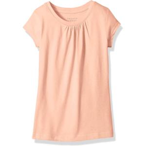French Toast Girls’ Toddler Short Sleeve Crewneck Tee T-Shirt(Neon Peach Heather)