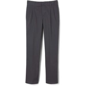 French Toast Little Boys’ Pleated Double Knee Pant with Adjustable Waist(Heather Gray)