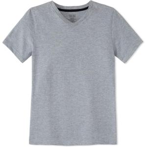 French Toast Men’s Short Sleeve V-Neck Tee(Heather Grey)