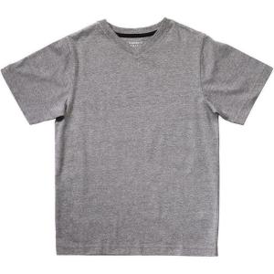 French Toast Men’s Short Sleeve V-Neck Tee(Marled Gray)