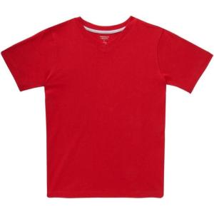French Toast Men’s Short Sleeve V-Neck Tee(Red)