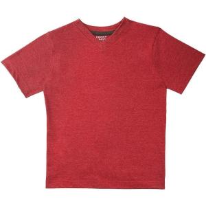 French Toast Men’s Short Sleeve V-Neck Tee(Rio Red Heather)