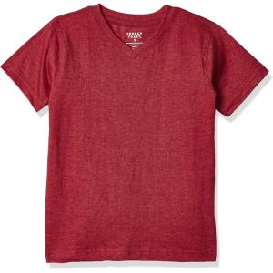 French Toast Men’s Short Sleeve V-Neck Tee(True Crimson Heather)