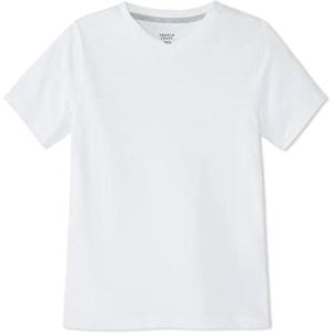 French Toast Men’s Short Sleeve V-Neck Tee(White)