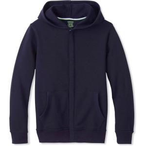 French Toast Unisex Child Adaptive Long Sleeve Fleece Hoodie With Flat Seams And Hidden Hook Loop Closure Sweatshirt(Navy (New))