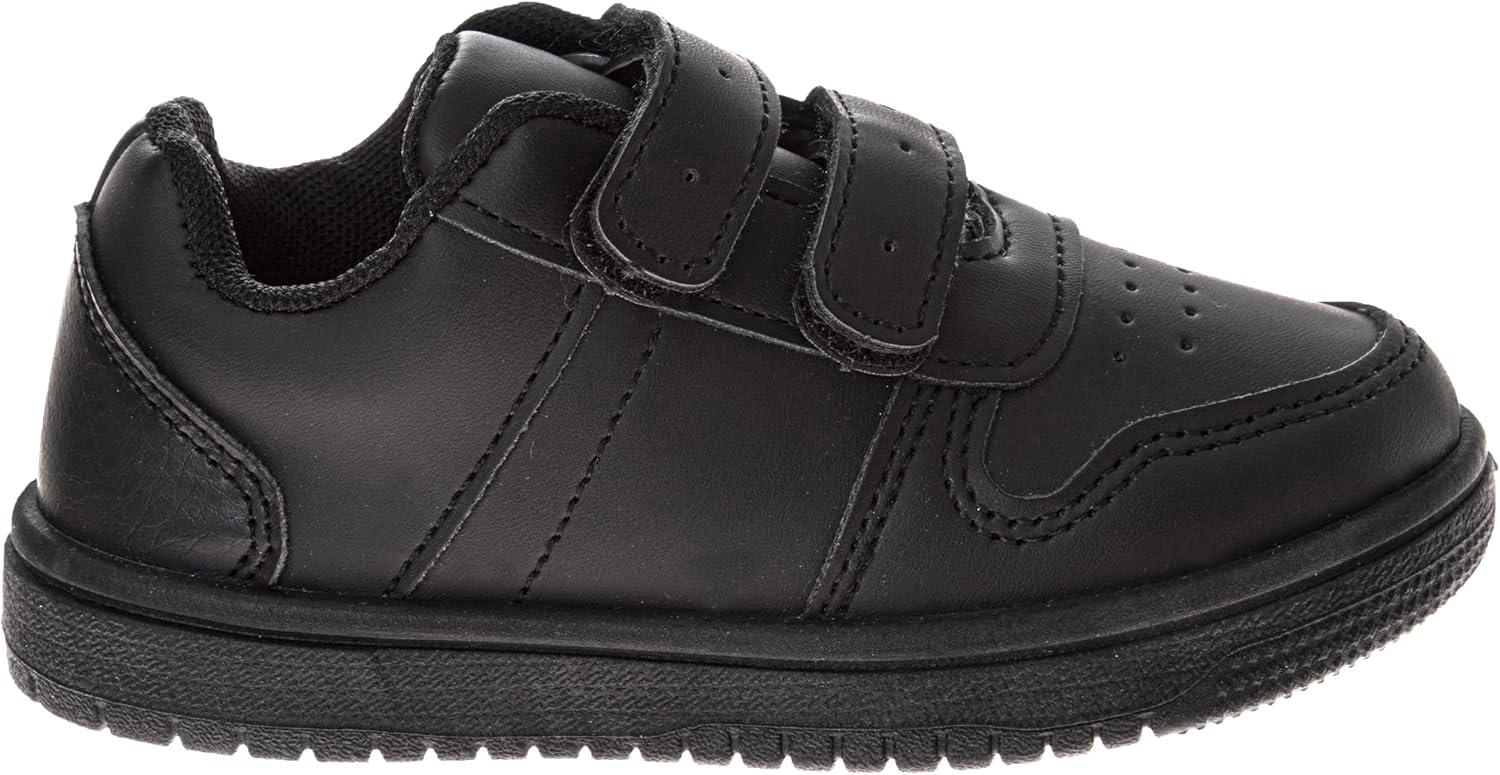 imageFrench Toast Boys Girls Shoes Unisex Athletic Casual Dress Kids School Uniform Loafer Oxford Canvas Tennis Sneakers WhiteBlack Little KidBig KidJet Black