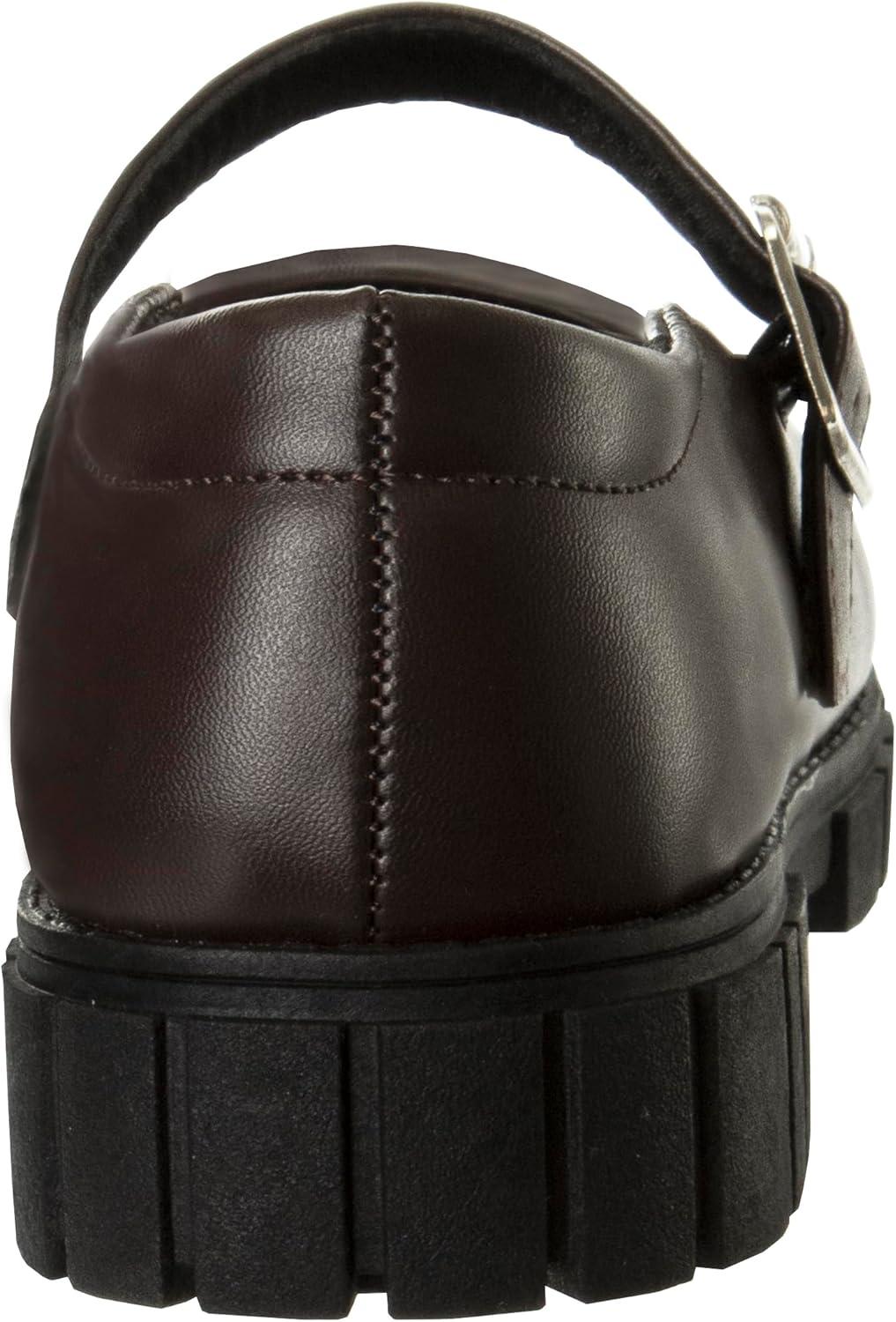 imageFrench Toast Girls Round Toe Ankle Strap Maryjane School Shoes Mary Jane Chunky Platform Oxford Dress Shoe Pumps BlackNavyBrown Size 125 Little KidBig KidBrown