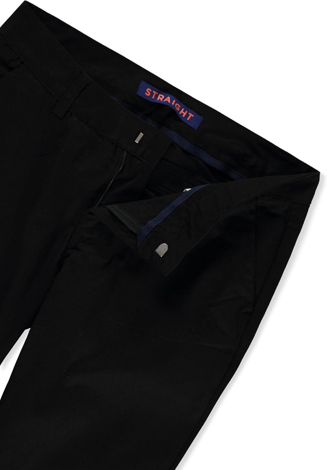 imageFrench Toast Womens Teen and Young Womens Straight Fit Stretch Twill PantBlack