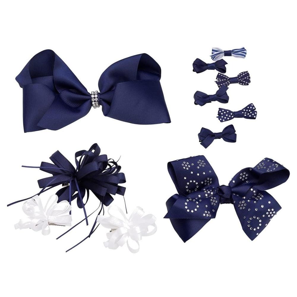 imageFrench Toast Girls School Uniform Bow Hair Accessories Navy 4pack