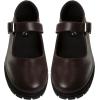 French Toast Girls Round Toe Ankle Strap Maryjane School Shoes – Mary Jane Chunky Platform Oxford Dress Shoe Pumps – Black/Navy/Brown (Size 12-5 Little Kid/Big Kid)(Brown)