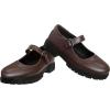 French Toast Girls Round Toe Ankle Strap Maryjane School Shoes – Mary Jane Chunky Platform Oxford Dress Shoe Pumps – Black/Navy/Brown (Size 12-5 Little Kid/Big Kid)(Brown)