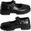 French Toast Girls Round Toe Ankle Strap Maryjane School Shoes – Mary Jane Chunky Platform Oxford Dress Shoe Pumps – Black/Navy/Brown (Size 12-5 Little Kid/Big Kid)(Black)