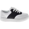 French Toast Kids Oxford Dress Shoes – Lace Up Loafer School Uniform Saddle Shoe for Girls and Boys (Sizes: 11-13 Little Kid / 1-7 Big Kid)(White Black)