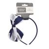 French Toast Kid’s School Uniform Bow Clips, Headband and Ponytail Holders, 4-pack, Navy Blue & White, One Size