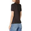 French Toast Women’s Cotton Blend Stretch Pique Short Sleeve Polo Shirt(Black)