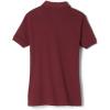 French Toast Women’s Cotton Blend Stretch Pique Short Sleeve Polo Shirt(Burgundy)