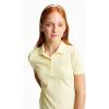 French Toast Women’s Cotton Blend Stretch Pique Short Sleeve Polo Shirt(Yellow)