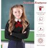 Tarpop 2 Pack French Girls Uniform Tie Cross Adjustable Neck Tie for Girls Back to School Women(Dark Red)
