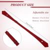Tarpop 2 Pack French Girls Uniform Tie Cross Adjustable Neck Tie for Girls Back to School Women(Dark Red)