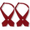 Tarpop 2 Pack French Girls Uniform Tie Cross Adjustable Neck Tie for Girls Back to School Women(Dark Red)
