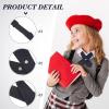 Tarpop 2 Pack French Girls Uniform Tie Cross Adjustable Neck Tie for Girls Back to School Women(Navy Blue)