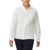 French Toast Womens Juniors Fitted Long Sleeve Oxford Shirt, White, Large(White)