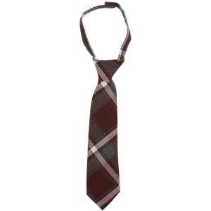 French Toast Boys’ Adjustable Solid 14-20 Size Tie(Burgundy Plaid)