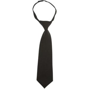 French Toast Boys’ Adjustable Solid 8-12 Size Tie(Black)