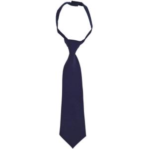 French Toast Boys’ Adjustable Solid 8-12 Size Tie(Navy)