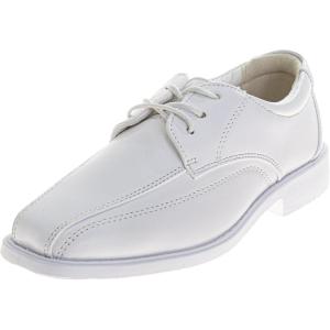 French Toast Boys Dress Shoes – Classic Lace-Up Oxford Casual Dress Formal Shoes – Black (Size 7 Toddler – Size 6 Big Kid)(White)