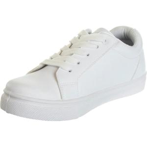 French Toast Boys Girls Shoes -Unisex Athletic Casual Dress Kids School Uniform Loafer Oxford Canvas Tennis Sneakers (White/Black) (Little Kid/Big Kid)(White-2)