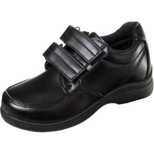 French Toast Boys Shoes – Kids Oxford School Uniform Loafer Church Dress Shoes Slip-On Faux-Leather (Toddler-Big Kid) (Black)(Black Double Starp)