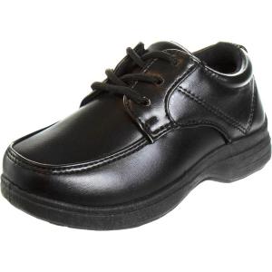 French Toast Boys Shoes – Kids Oxford School Uniform Loafer Church Dress Shoes Slip-On Faux-Leather (Toddler-Big Kid) (Black)(Black Lace-up)