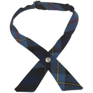 French Toast Girls’ Adjustable Cross Tie Plaid(Blue & Red Plaid)