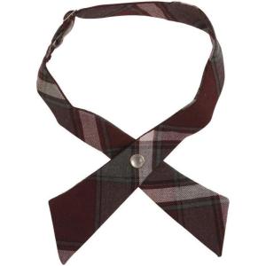 French Toast Girls’ Adjustable Cross Tie Plaid(Burgundy Plaid)