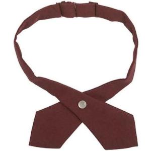 French Toast Girls Adjustable Solid Color Cross Tie(Burgundy)