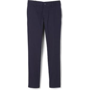 French Toast Girls Adjustable Waist Stretch Twill Skinny Pant (Standard & Plus)(Navy)