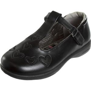 French Toast Girls Mary Jane Shoes Uniform Ballet Flats Dress School Shoes for Girls Size Toddler, Little Kid, Big Kid, Adult(Black Heart)