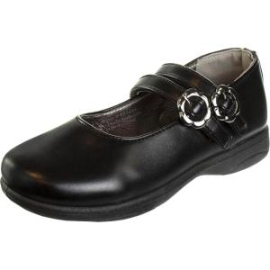 French Toast Girls Mary Jane Shoes Uniform Ballet Flats Dress School Shoes for Girls Size Toddler, Little Kid, Big Kid, Adult(Classic Black Double Flower)