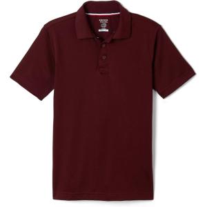 French Toast Kids’ Moisture Wicking Performance Sport Polo(Burgundy)