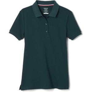 French Toast Women’s Cotton Blend Stretch Pique Short Sleeve Polo Shirt(Green)