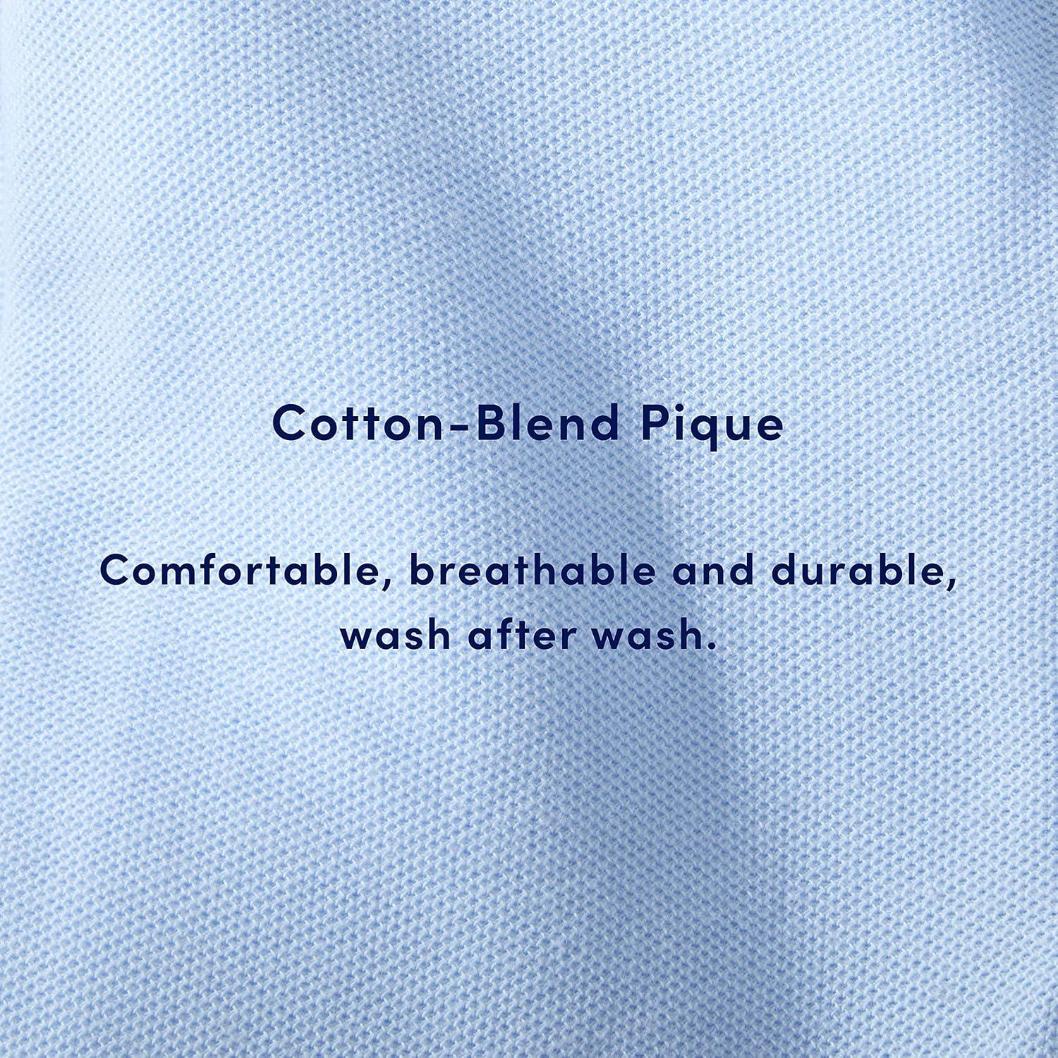 imageFrench Toast Mens Long Sleeve Cotton Blend Pique Polo ShirtNavy